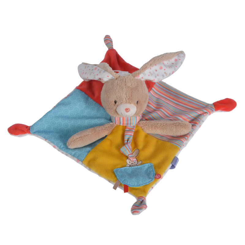  twiny plat lapin beige jaune rouge bleu 30 cm 